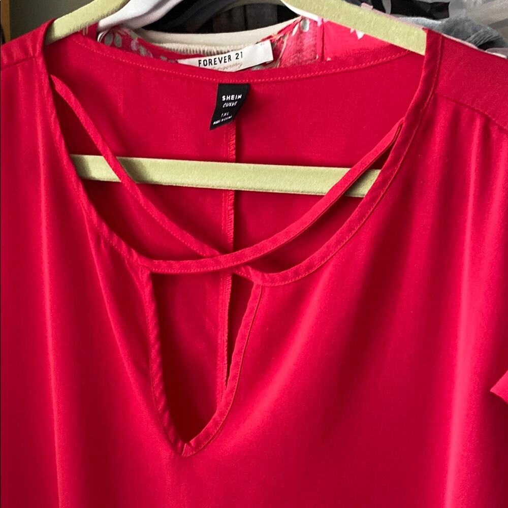 Shein Women's Red Blouse - Picture 3 of 6